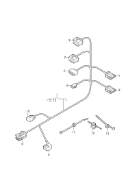 4K1971685C-Harness, for center console
