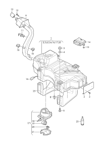 1J0973822A-Cap, flat plug with contact lock