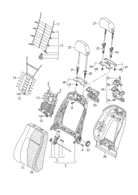 4M0881969A11C-Cover/back w/net mahogany brown