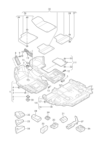 4M1863011F-Footrest set