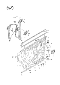 4M8839476B-Weatherstrip, w/strip