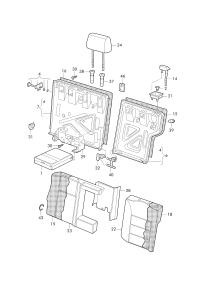 18G886920-Guide, with headrest knob, adjustable