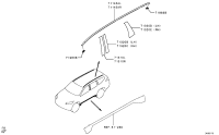 7410B259XA-TAPE,RR DOOR SASH