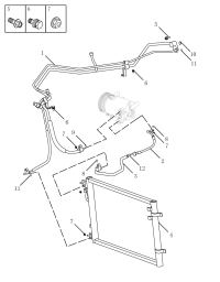 8010007500-Hose assy., compressor discharge (4T18)