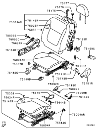 6940A134HA-LEVER,FR SEAT HGT ADJ,RH