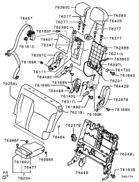 6977A453XA-Cap no.2 seat recl in inr