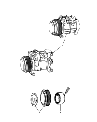 68031615AA-CLUTCH OVERHAUL KIT A/C COMPRESSOR INCLUDES: SNAP RINGS, SHIMS, PULLEY BOLT