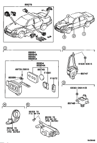 8907650210-CYLINDER SET, LOCK W/TRANSMITTER CASE