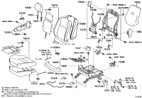 7252547010C0-HANDLE, RECLINING ADJUSTER RELEASE, NO.2, RH/LH