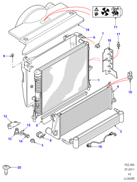 ESR3778-Bracket assembly-radiator mounting
