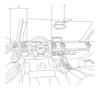 8V0072540-Garnish, inner rear view mirror: