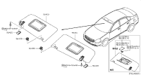 964009W216-SUNVISOR ASSY-RH