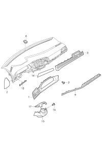 L17G858019A-Damper, instrument panel