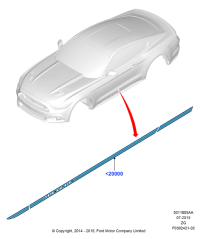 FR3Z6320000AA-Rh/repair kit-stripe label/ebony