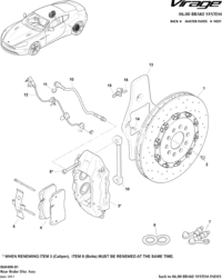 AD232C465FA-CALIPER ASSY RR LH YELLOW W/O PADS INC BOLTS