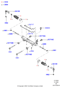 7L1Z3280A-ROD STEERING RACK