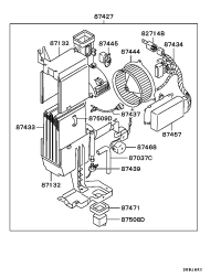 MB813495-FAN & MOTOR,RR A/C BLOWER