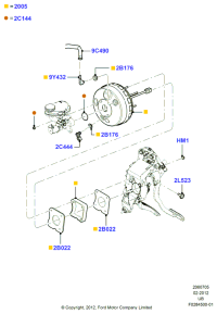 DB5Z2005A-Booster assy-brake