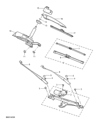 90004892-Nut-rear window wiper rod blade