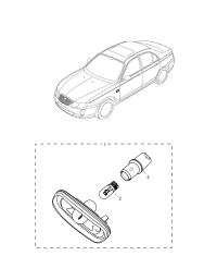XGB000100-Lamp assy., r. fr. side