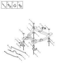 4010000500-Plate, front suspension reinforcement, rear lh