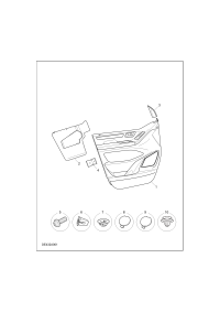 C00055281-Cover, door lock stopper, rh/lh