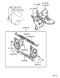 MB835453-SUPPORT,HEADLAMP,LH