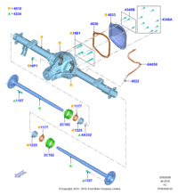 FL3Z4234C-Shaft assy-rear axle