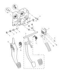 30005748-Brake/accelerator pedal & bracket