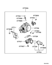 MD619857-SERVO KIT,THROT BODY IDLE