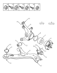 4017008700-Arm assy, front suspension lower, rh/lh
