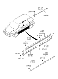 8777002000-CLIP-W/LINE MOULDING MTG