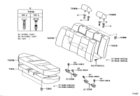 7107502M21A1-Cover, rear seat cushion (for bench type)