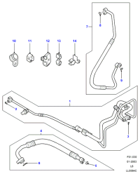 JUE000420-Pipe assembly-air conditioning