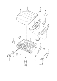 L16D881105A-Tray assy-seat w/height