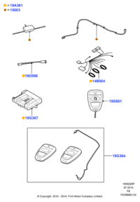 DS7Z15K601F-Control system assy-remote