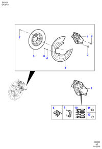 JS12D250AA-Rh/caliper with pad