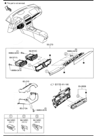 GV9S6491X-Plate assy-center air conditioner rh