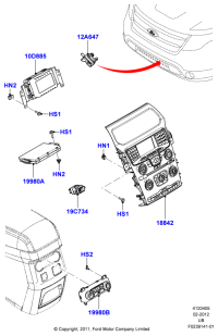 GB5Z19C734A-Sensor-a/c ambient air/incl
