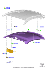 FR3Z6304132AA-Retainer-sunvisor lh/rh