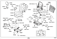 710760T022B1-COVER, REAR SEAT CUSHION, LH (FOR SEPARATE TYPE)