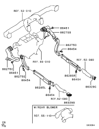 MR360770-DUCT,RR HEATER,FR LH