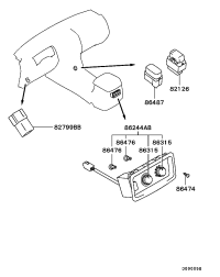 MR398961-SWITCH,RR HEATER FAN