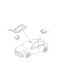 4K1907594CB-Control unit, for operation of power sliding roof