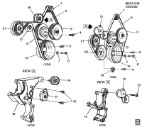 88986828-BELT,W/PMP & A/C CMPR & GEN & P/S PUMP