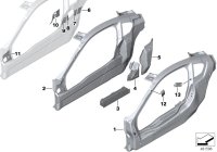 41007305963-Crash foam sill rr lh