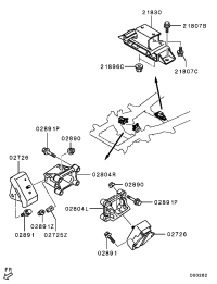 MR992670-INSULATOR,ENG MOUNTING