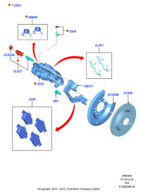 BV6Z2C026C-Rh/lh/disc-brake