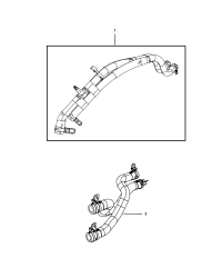 5058822AC-HOSE HEATER CORE SUPPLY AND RETURN INCLUDES: CLAMPS