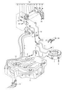 1C0906621-Filter assy-diagnosis pump